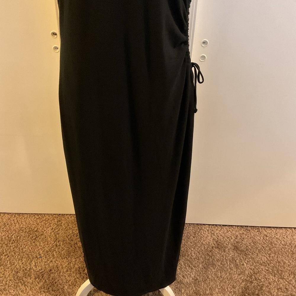 NWT Wild Fable One Shoulder Maxi Dress 2XL Black Hip Cut Out Bodycon Party - Picture 6 of 12